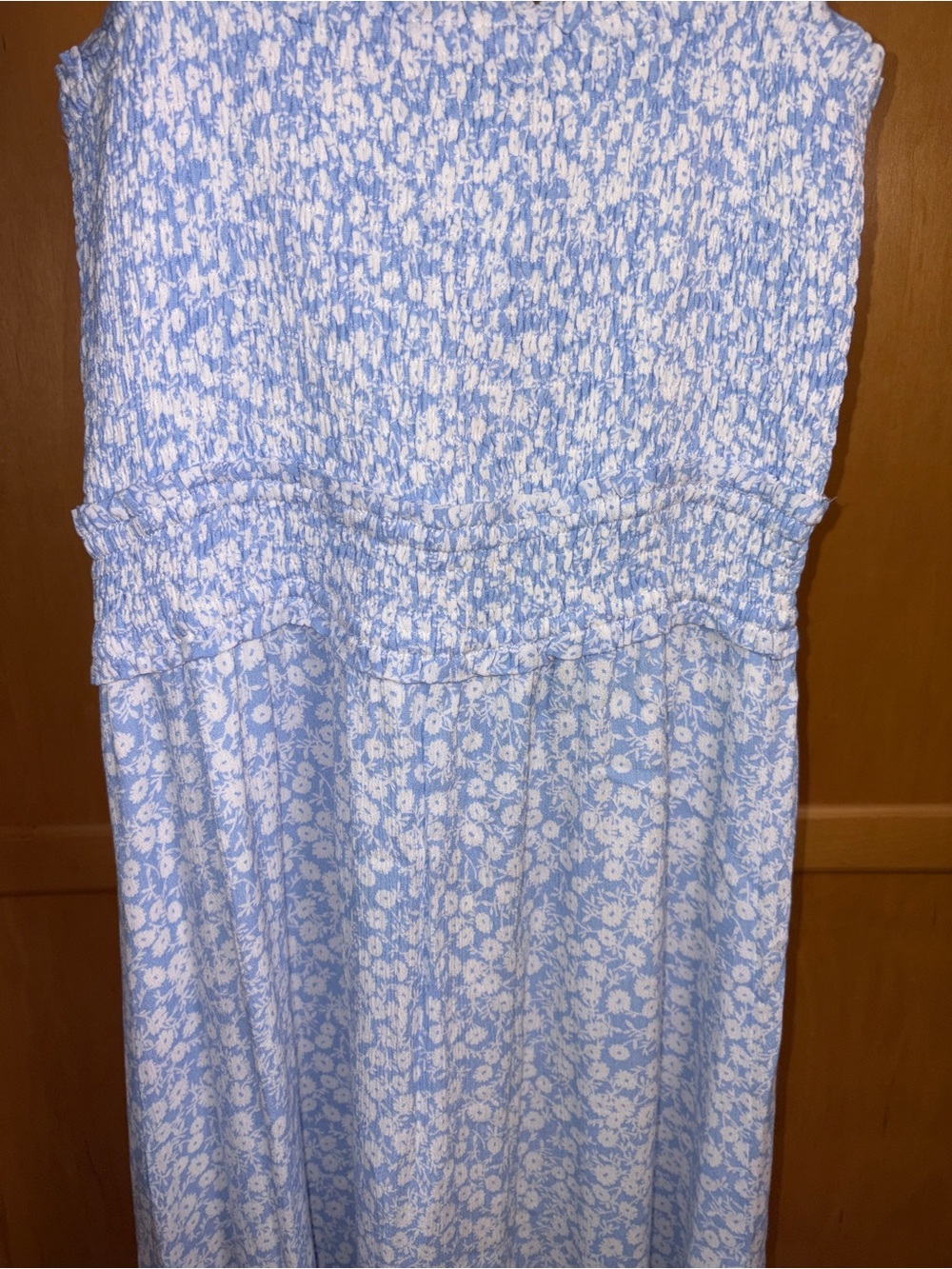 Lost + Wander Bluebelle Floral Smocked Midi Dress Womens Small CottageCore - Picture 6 of 11